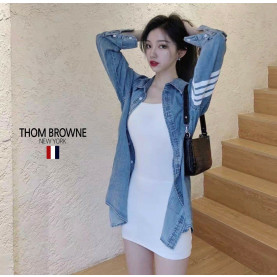 THOM BROWNE 톰브라운 삼선 청남방