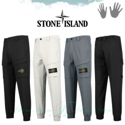 STONE ISLAND 스톤아일랜드 슬림핏 약기모 조거 카고 팬츠