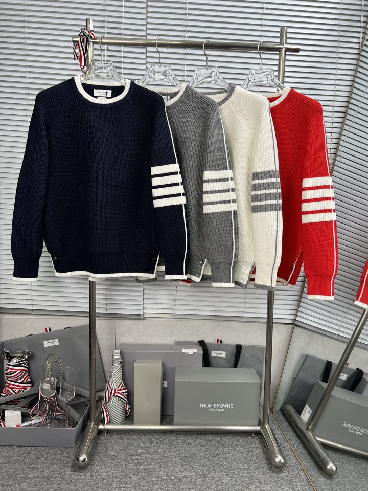 THOM BROWNE 톰브라운 셰틀랜드 사선완장 니트