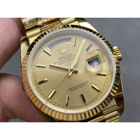 ROLEX 로렉스 데이데이트 샴폐인 다이얼 옐로우 골드 금통 36mm