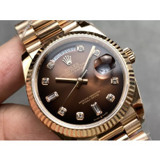 ROLEX 로렉스 데이데이트 데이데이트 브라운 옴브레 다이얼 로즈골드 금통 10P 36mm