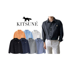 MAISON KITSUNE 메종키츠네 오버핏 포켓 셔츠