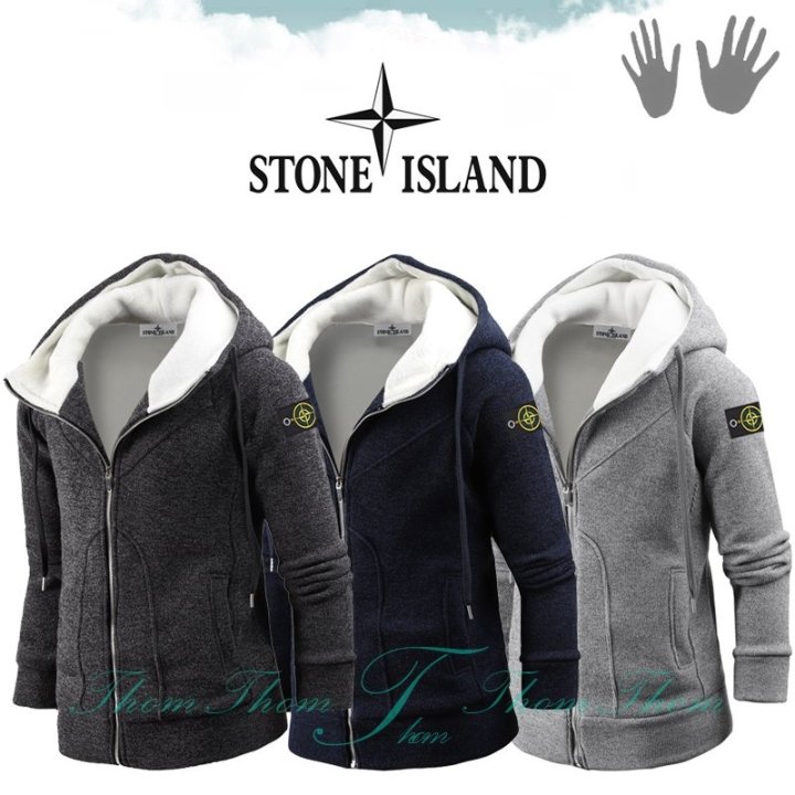 STONE ISLAND 스톤아일랜드 밍크후드 집업