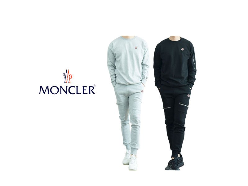 MONCLER 몽클레어 슬림핏 지퍼포켓 맨투맨 세트