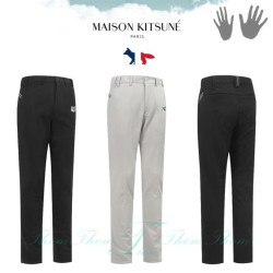 MAISON KITSUNE 메종키츠네 슬림핏 루엘 기모 밴딩 팬츠