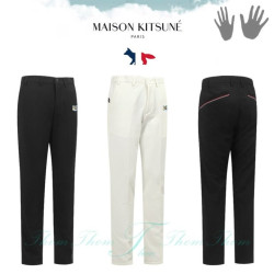 MAISON KITSUNE 메종키츠네 슬림핏 러츠 기모 밴딩 팬츠