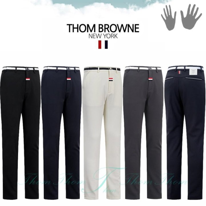 THOM BROWNE 톰브라운 노턱 라인 기모 밴딩 팬츠