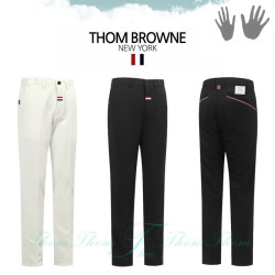 THOM BROWNE 톰브라운 슬림핏 모츠 기모 밴딩 팬츠