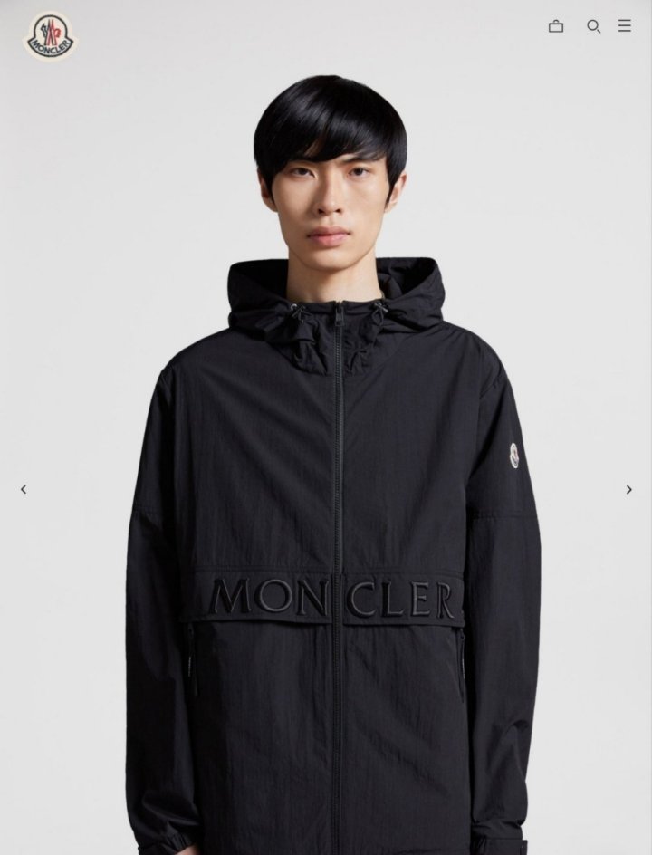 MONCLER 몽클레어 졸리 로고 패치 후드 집업 윈드브레이커