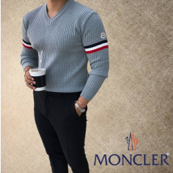 MONCLER 몽클레어 골지 브이넥 긴팔니트 3COLOR