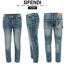 FENDI 펜디 포켓 프린트 슬림 일자진