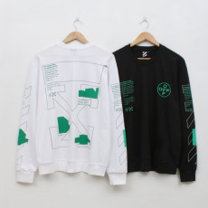 OFF-WHITE 오프화이트 라티오 그린 맨투맨