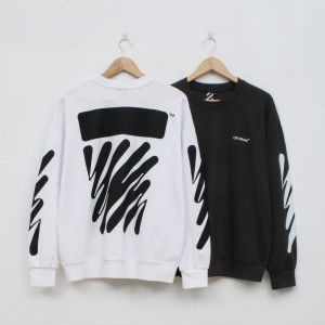 OFF-WHITE 오프화이트 웨이브 루즈핏 맨투맨