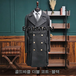 BALMAIN 발망 골드바클 더블 코트