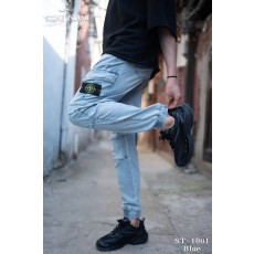 STONE ISLAND 스톤아일랜드 쿨 데님 카고 조거 팬츠