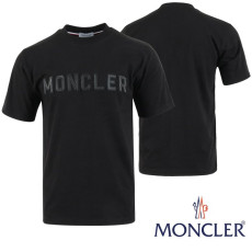 MONCLER 몽클레어 가죽 레터링 로고 반팔티