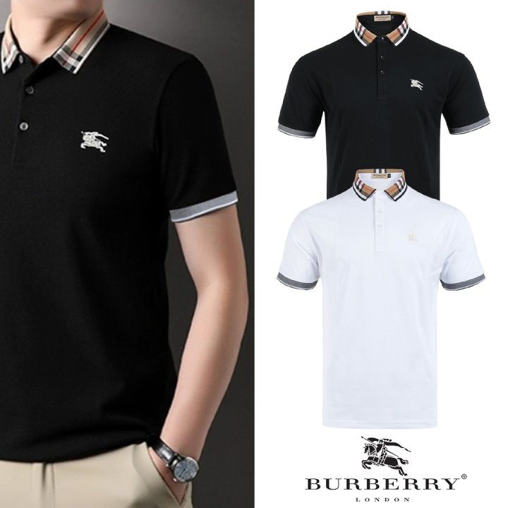 BURBERRY 버버리 체크카라 기마자수 PK티셔츠