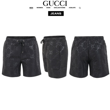 GUCCI 구찌 블랙 자가드 스윔 팬츠