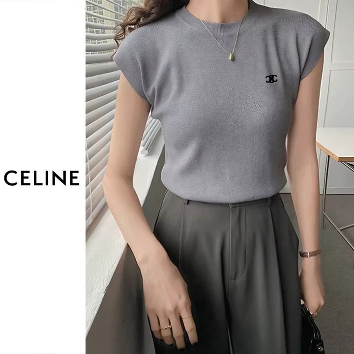 CELINE 셀린느 민소매 라운드 니트 6COLOR