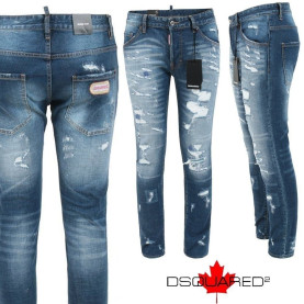 DSQUARED2 디스퀘어드2 DSQ 패치 데미지 디스 슬림 일자진