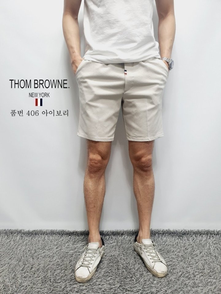 THOM BROWNE 톰브라운 텐션 면 5반바지 4COLOR