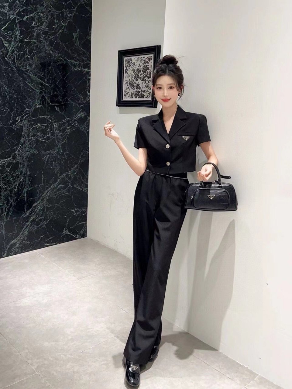 PRADA 프라다 바지 반팔 마이 셋트