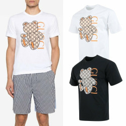 GUCCI 구찌 자가드 베어 라운드 티