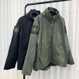 STONE ISLAND 스톤아일랜드 더블 와펜 패치 바람막이