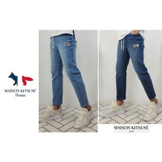 MAISON KITSUNE 메종키츠네 더블 폭스 데님 쇼트