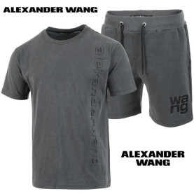 ALEXANDER WANG 알랙산더 왕 피그먼트 엠보 나염 반팔 & 반바지 셋트