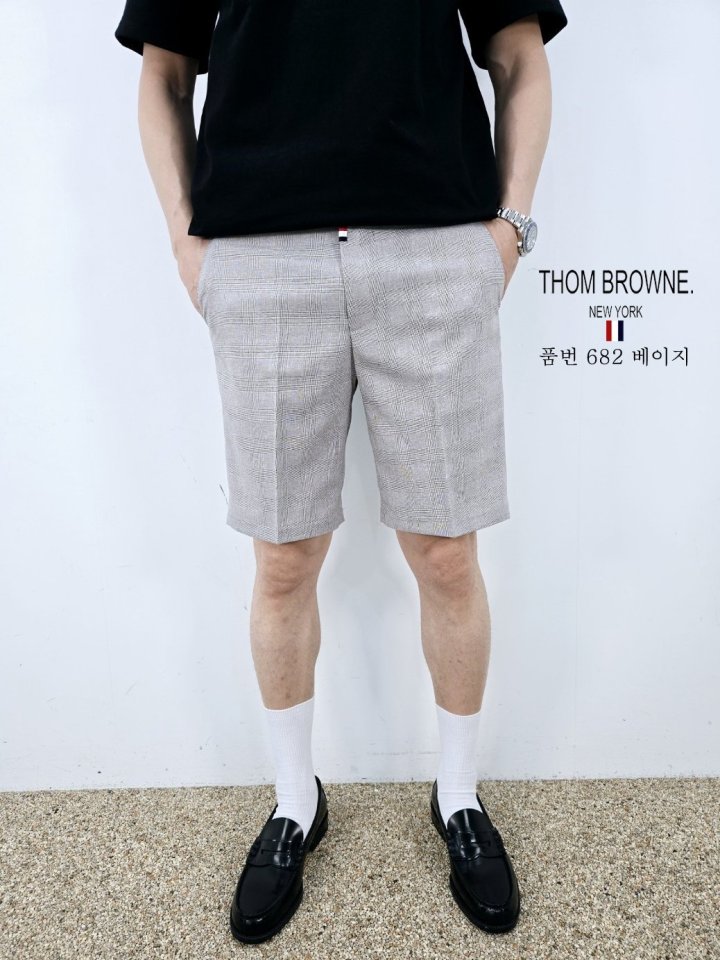 THOM BROWNE 톰브라운 체크 슬랙스 반바지 2COLOR