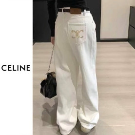 CELINE 셀린느 백 트리오페 데님 팬츠