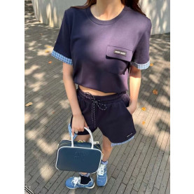 MIUMIU 미우미우 반바지 반팔 셋트