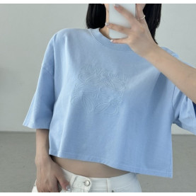 LOEWE 로에베 크롭 로고 티셔츠 2COLOR