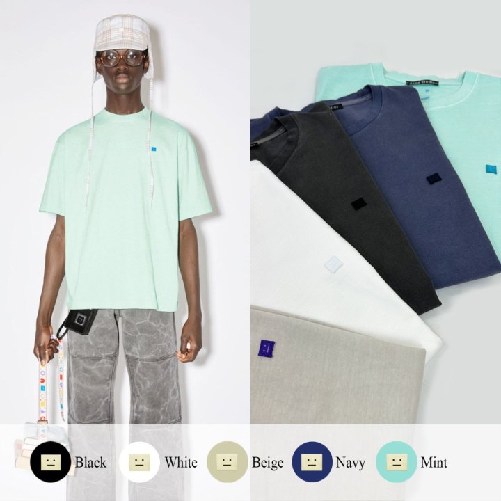 ACNE STUDIOS 아크네스튜디오 마이크로 페이스 피그먼트 티셔츠