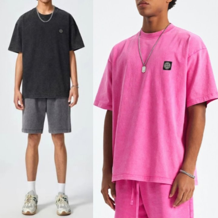 STONE ISLAND 스톤아일랜드 사각패치 피그먼트 반팔