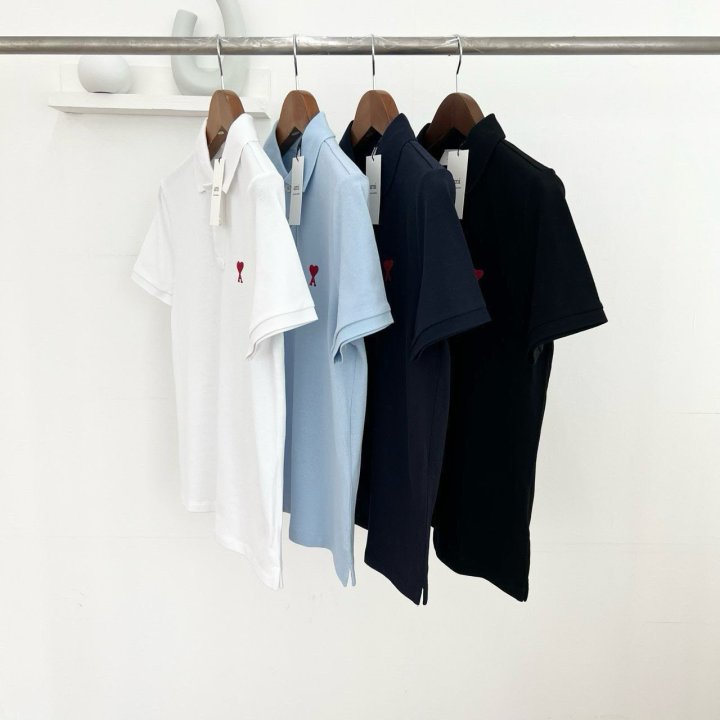 AMI 아미 하트로고 폴로 티셔츠 4COLOR
