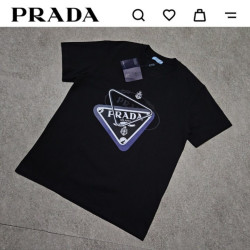 PRADA 프라다 삼각로고 라운드 티셔츠 2COLOR