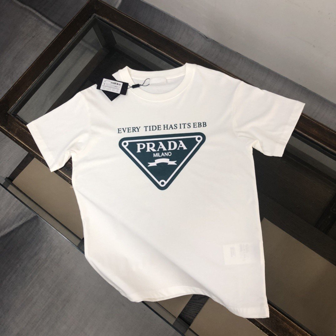 PRADA 프라다 터키석 사피아노 반팔티