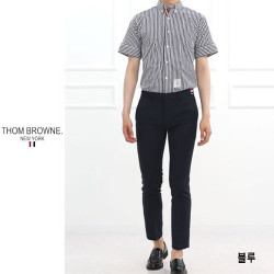 THOM BROWNE 톰브라운 히든 삼선 스트 반팔 셔츠 2COLOR