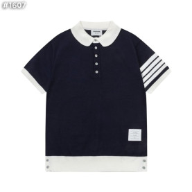 THOM BROWNE 톰브라운 사선 배색 폴로 니트 2COLOR