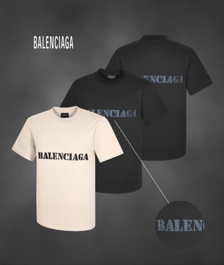 BALENCIAGA 발렌시아가 스텐실 로고 오버핏 라운드