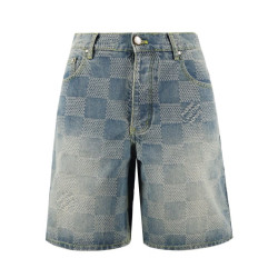 LOUIS VUITTON 루이비통 다미에 3D 라이트 데님 쇼츠