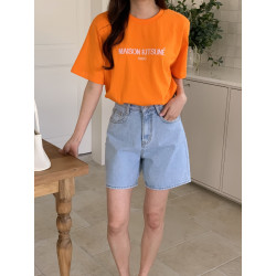 MAISON KITSUNE 메종키츠네 투톤자수 반팔 2COLOR