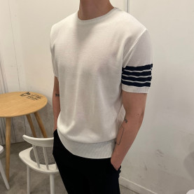 THOM BROWNE 톰브라운 사선완장 반팔니트 3COLOR