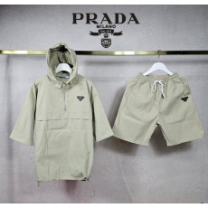 PRADA 프라다 쿨링 아노락 스트링 후드 &밴딩 팬츠 4COLOR