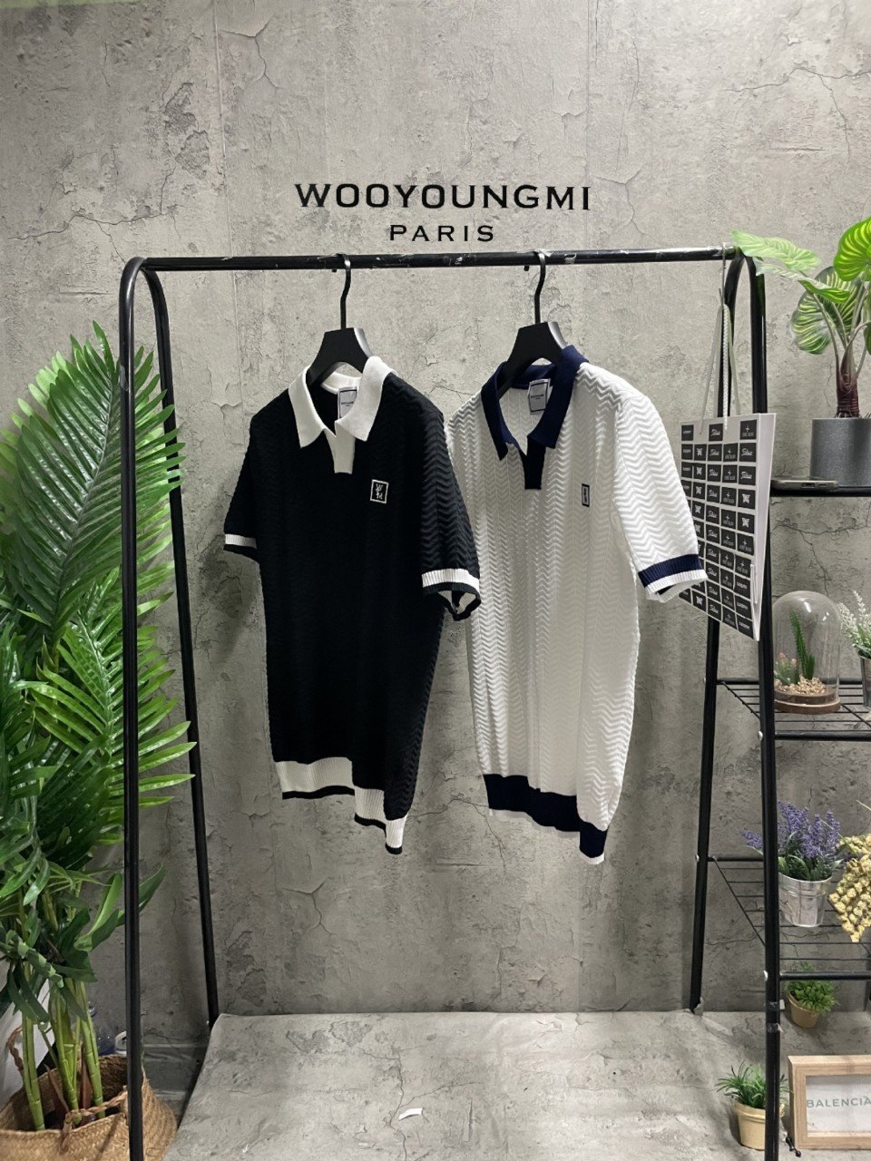 WOOYOUNGMI 우영미 배색 카라 니트