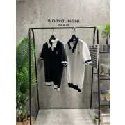 WOOYOUNGMI 우영미 배색 카라 니트