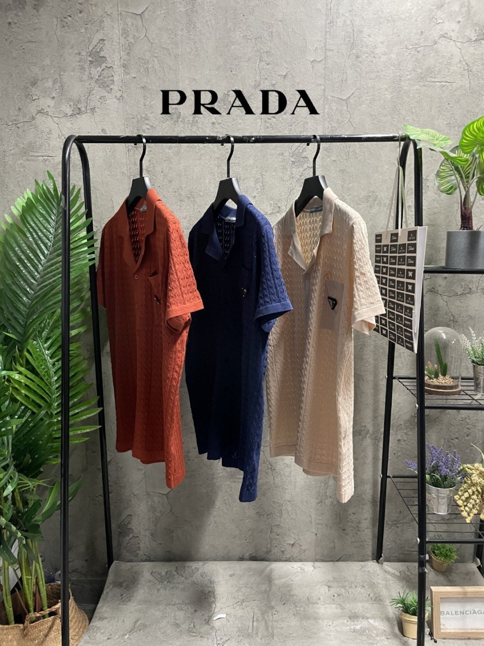 PRADA 프라다 매쉬포켓 가디건
