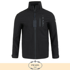 PRADA 프라다 클래식 레터링 윈드 블루종